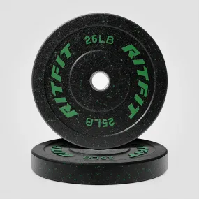 RitFit Fleck Bumper Plates 2-Inch Olympic Rubber Weight Plates