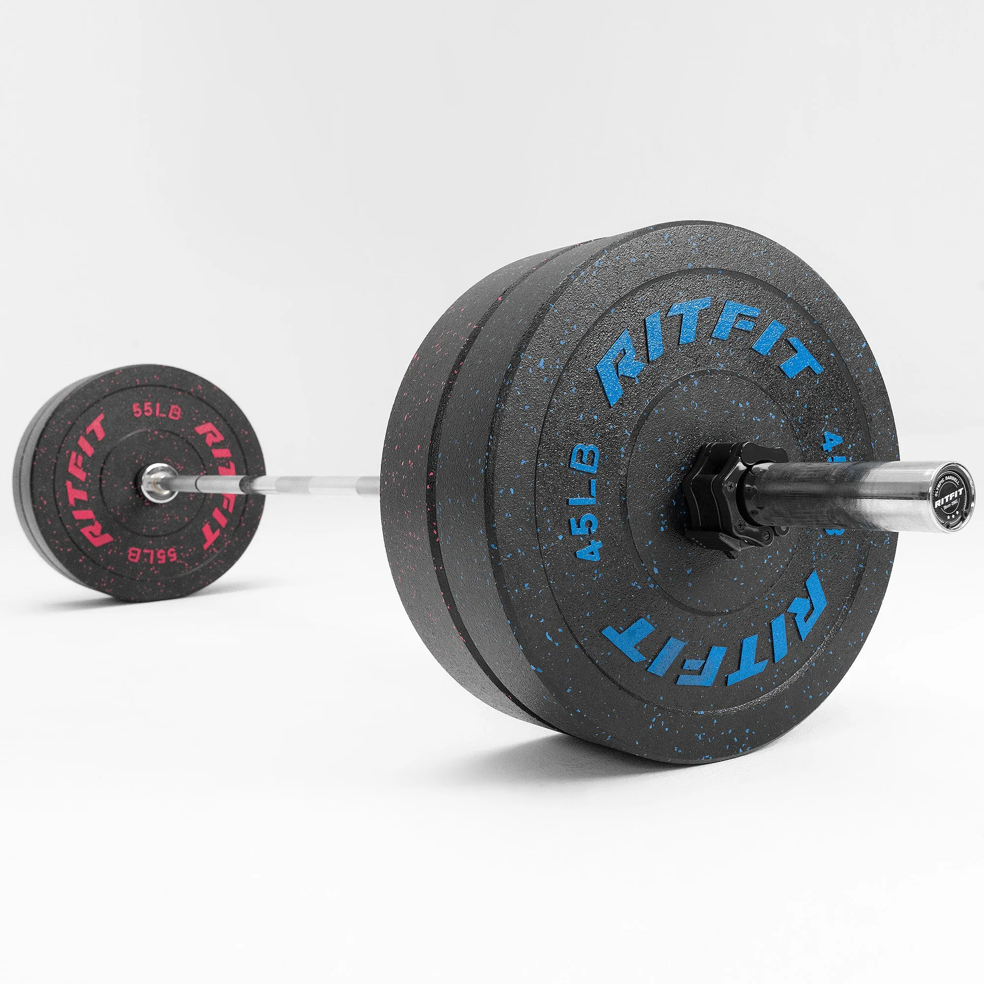 RitFit Fleck Bumper Plates 2-Inch Olympic Rubber Weight Plates