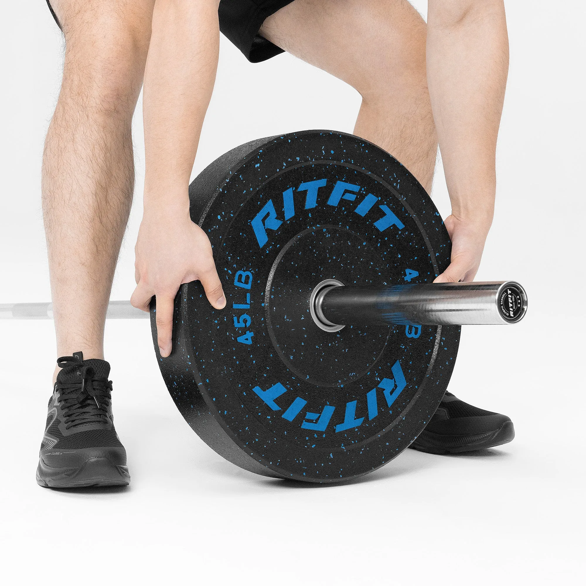 RitFit Fleck Bumper Plates 2-Inch Olympic Rubber Weight Plates