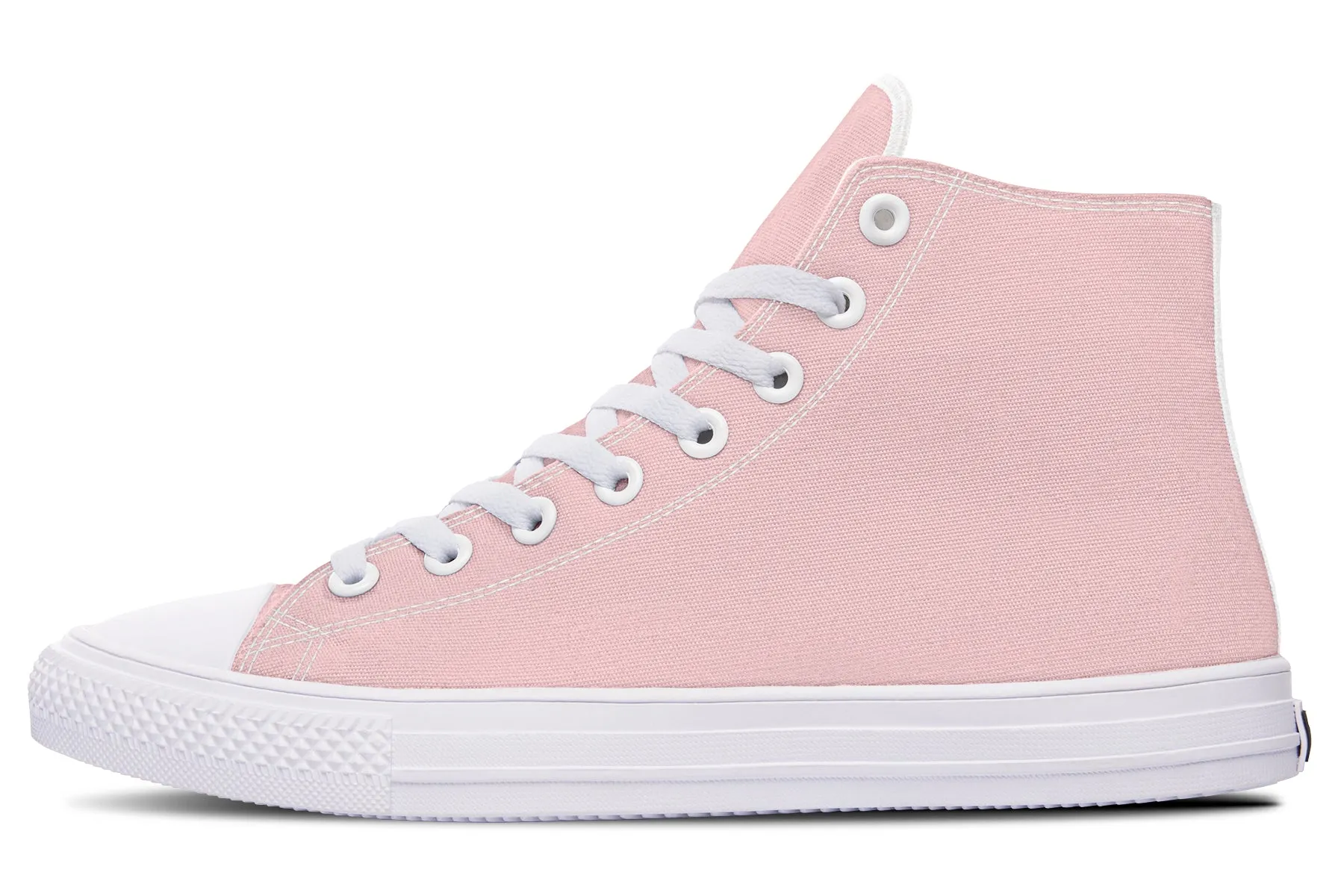 Rose Quartz High Tops - Classic Premium Canvas Shoes with Comfortable and Durable Soles