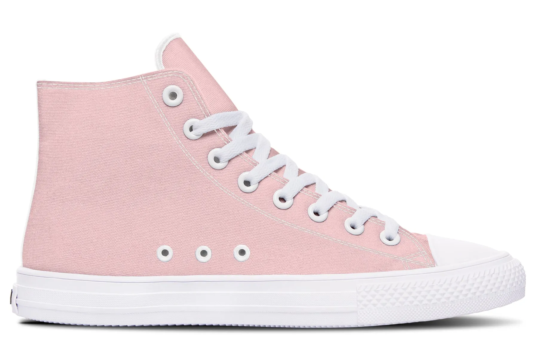 Rose Quartz High Tops - Classic Premium Canvas Shoes with Comfortable and Durable Soles