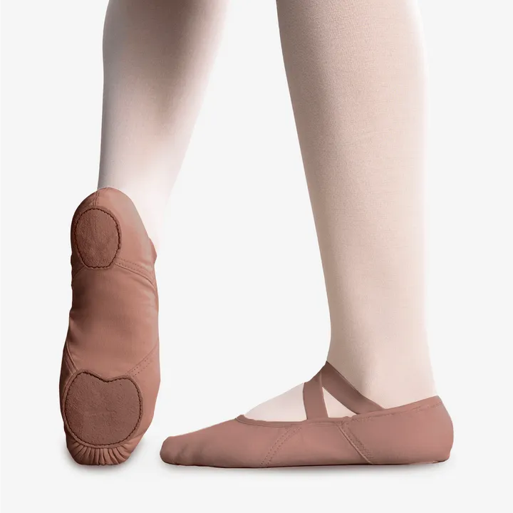 Só Dança Diamond Stretch Canvas Ballet Shoe-SAND