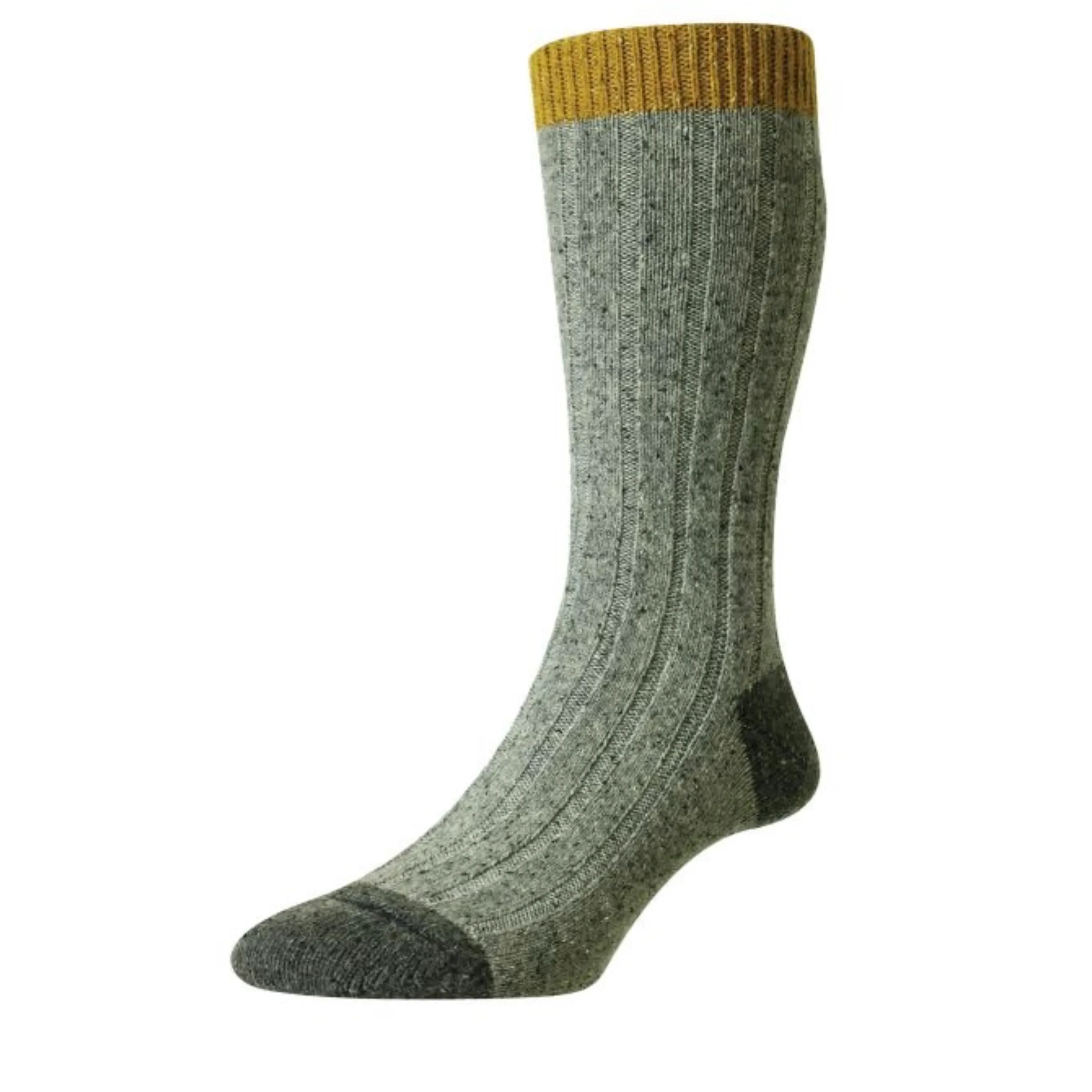 Scott-Nichol - Thornham - Wool Socks - Mid Grey Fleck