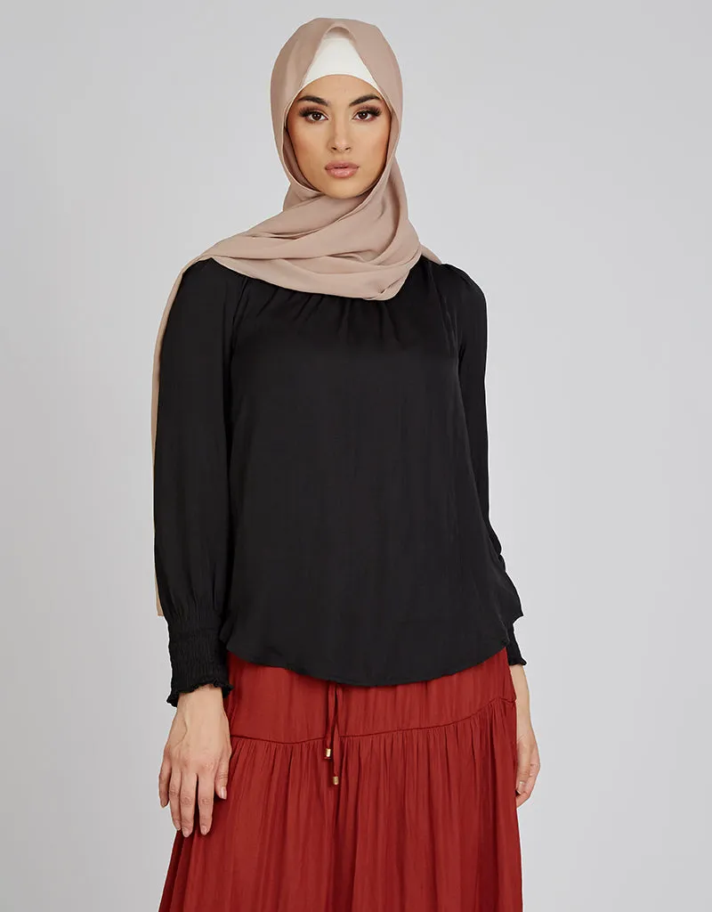 Scrunch Cuff Loop Blouse