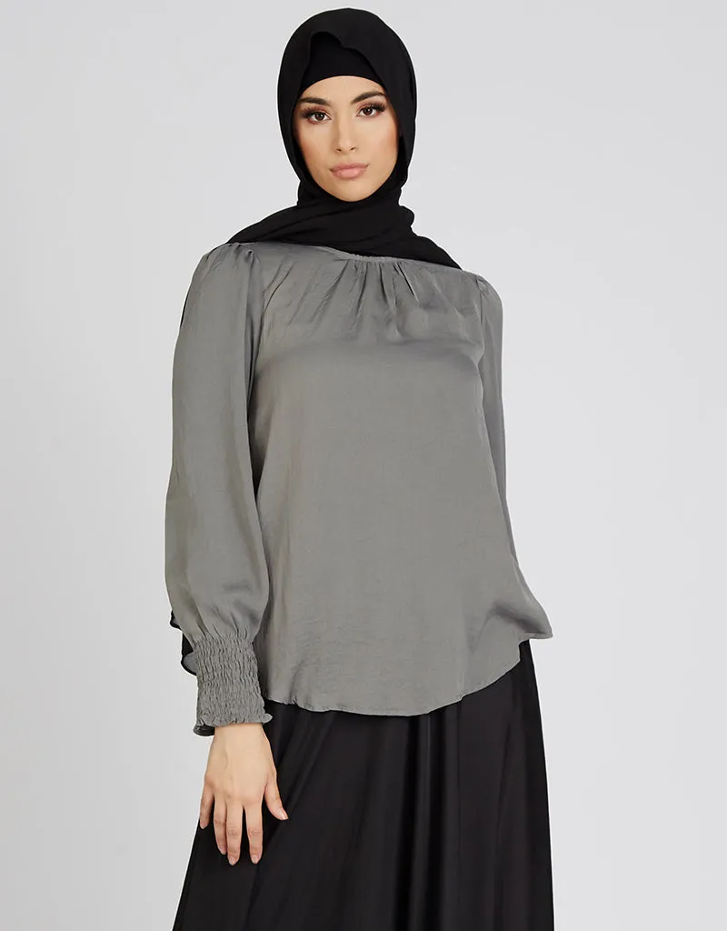 Scrunch Cuff Loop Blouse