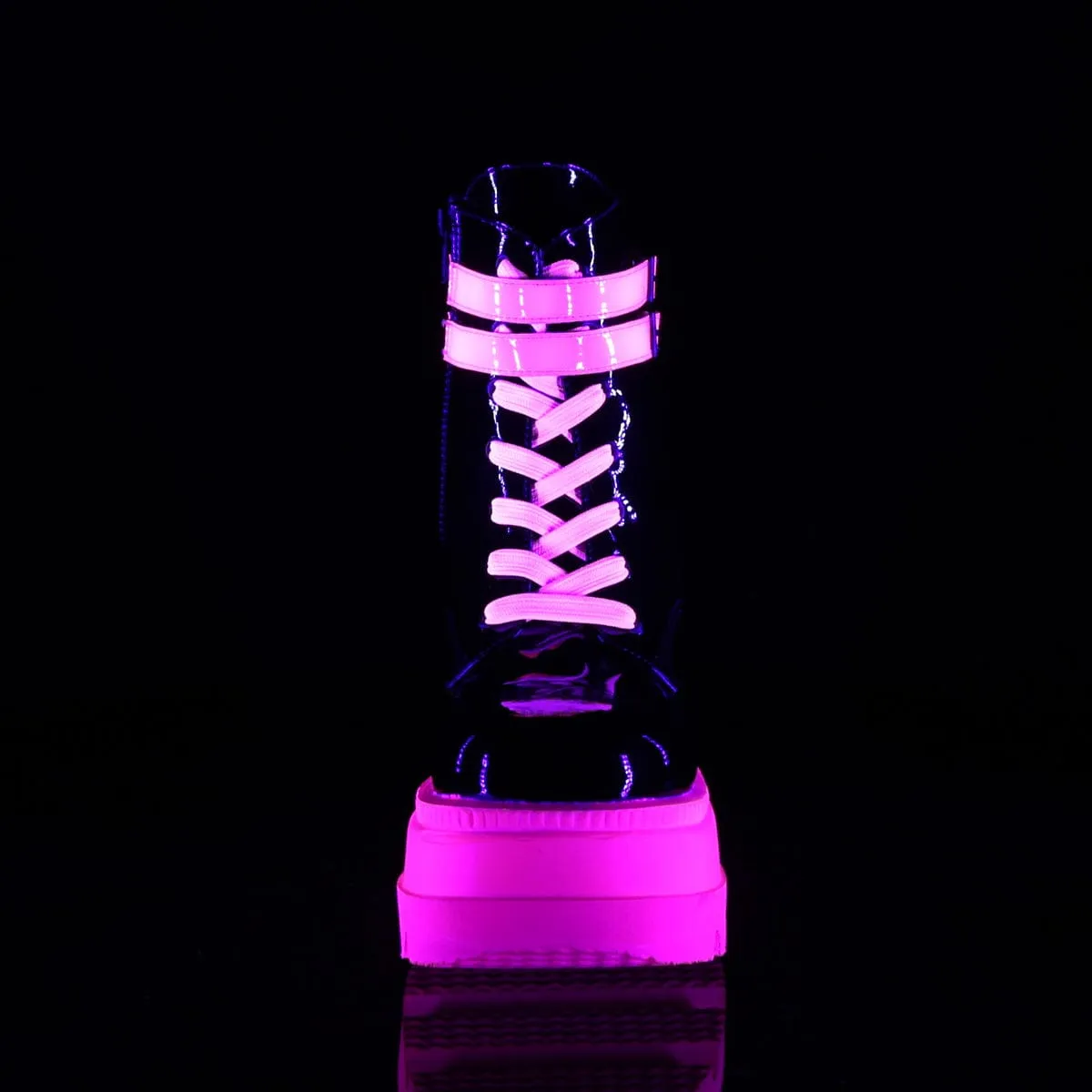 SHAKER-52 Black Patent -UV Neon Pink