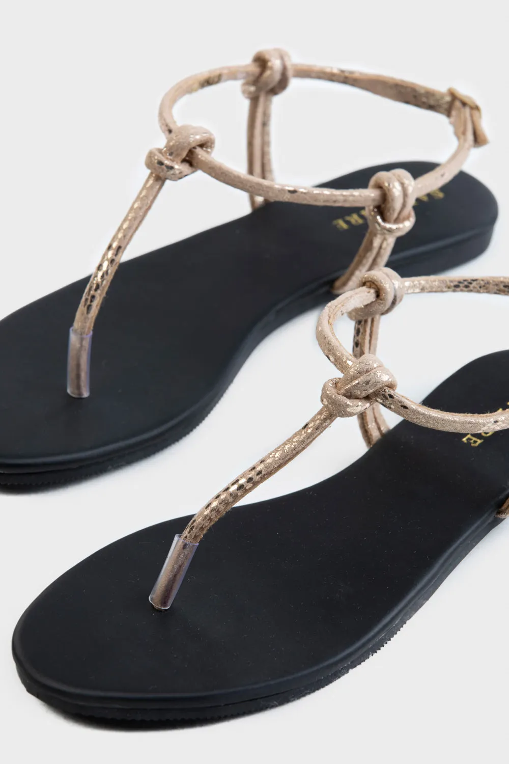 Shimmery Black Sandals