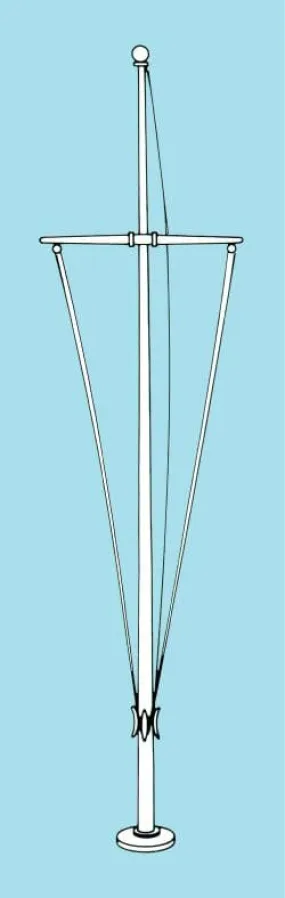 Single Mast Nautical Series Aluminum Flagpole