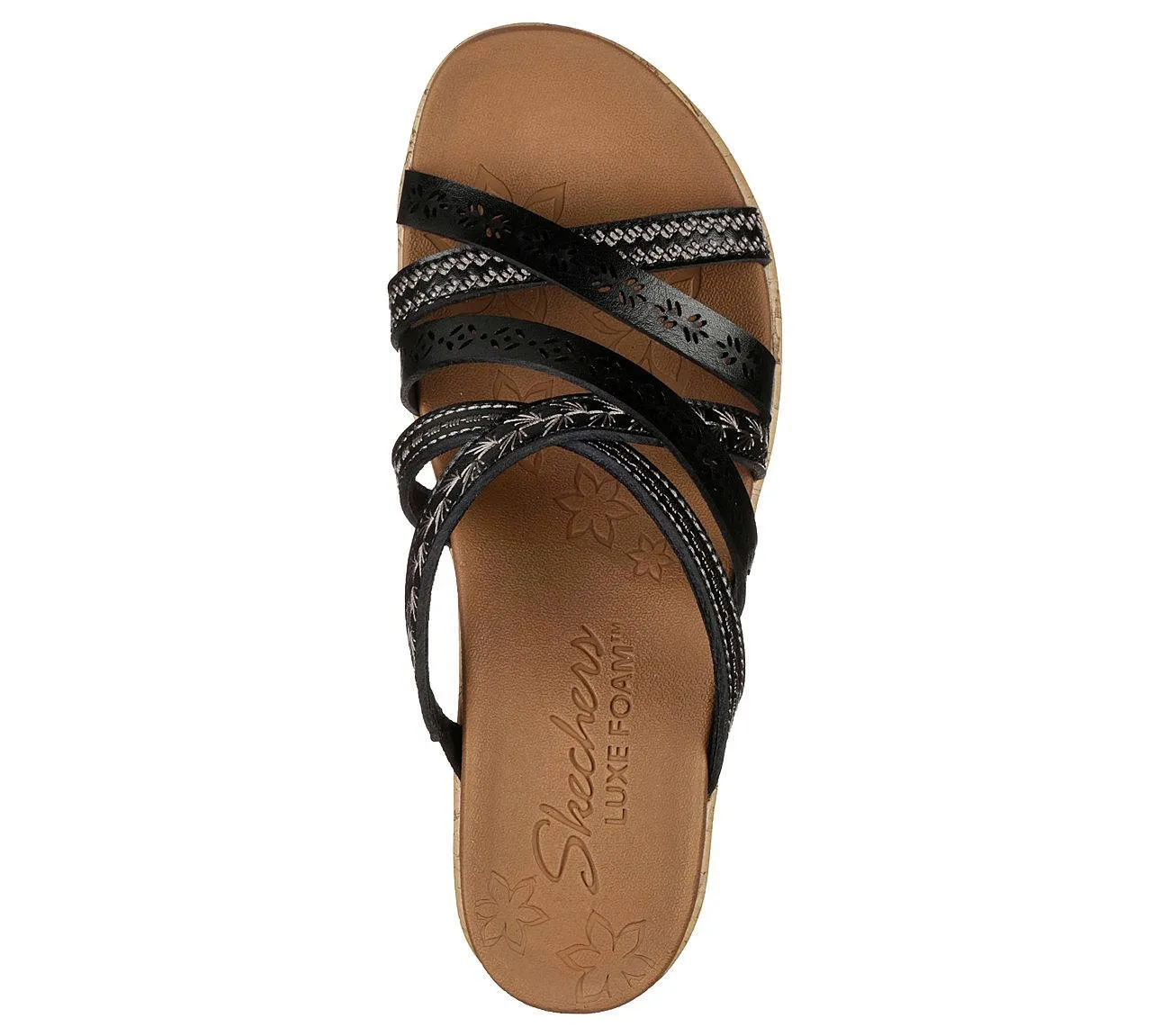 Skechers Womens Beverlee Tiger Posse Sandal Black