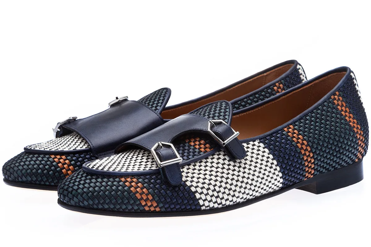 TANGERINE 7 TETRIS NAVY BELGIAN LOAFERS