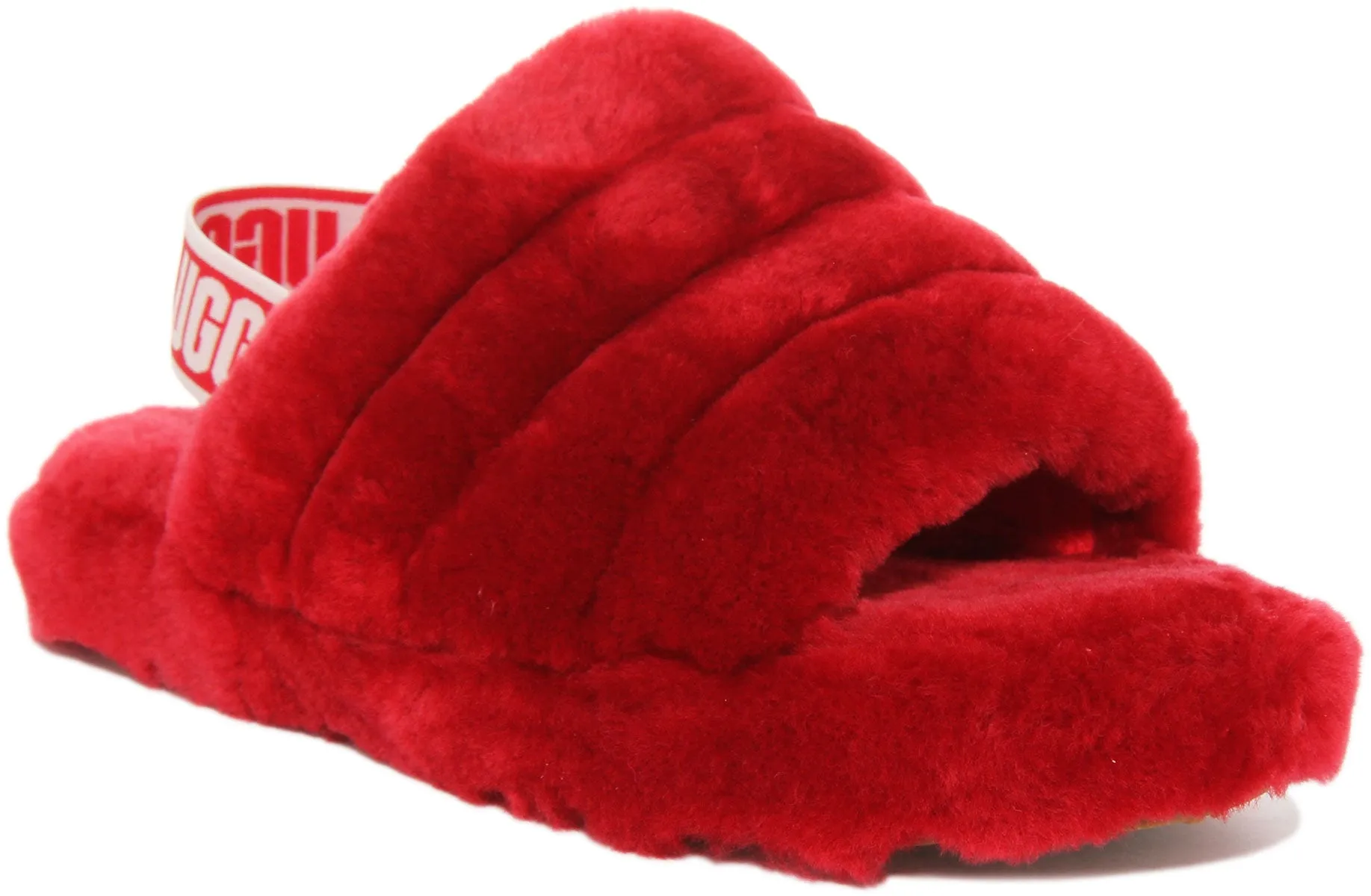 Ugg Australia Fluff Yeahslide In Red For Kids