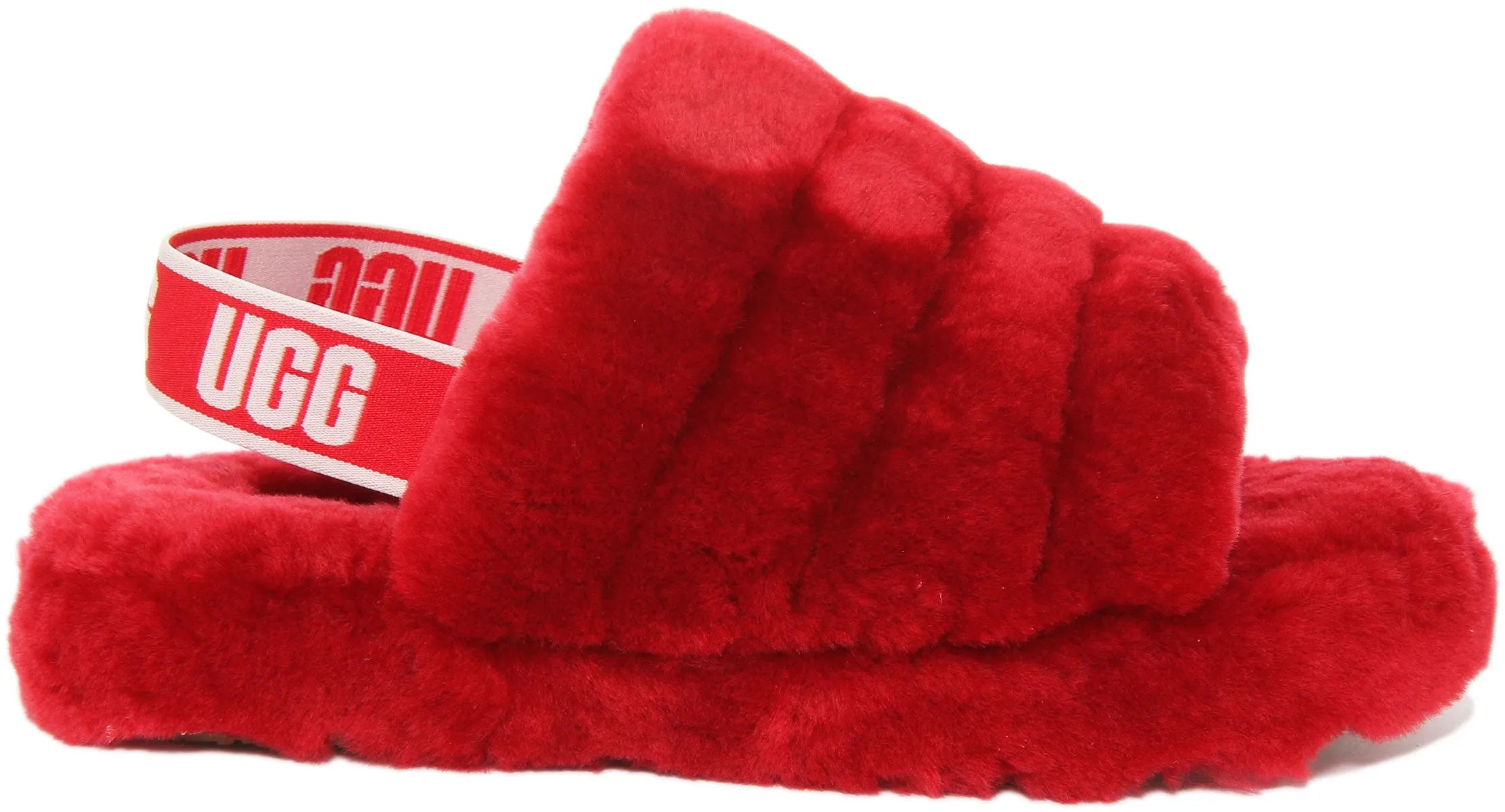 Ugg Australia Fluff Yeahslide In Red For Kids