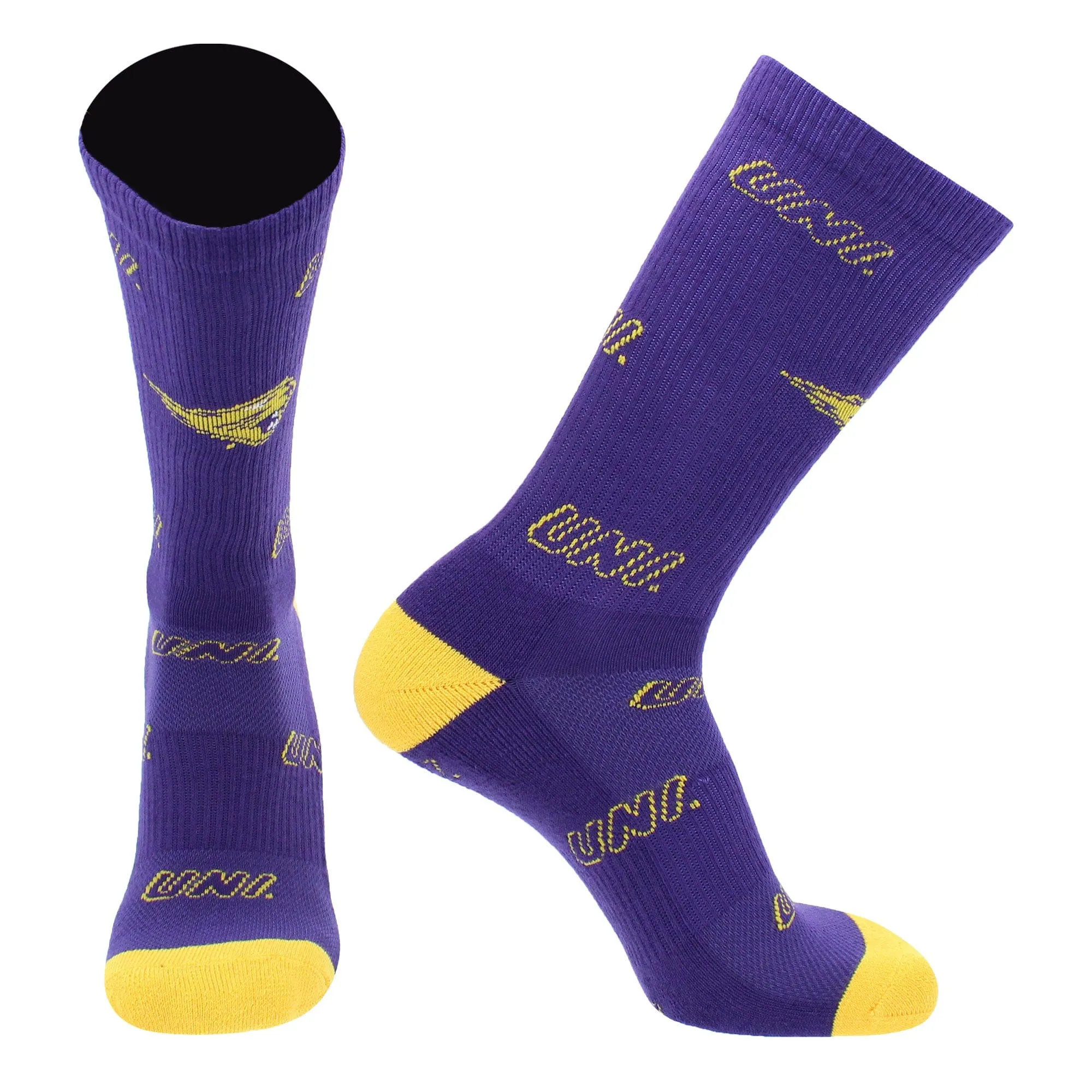 UNI Panthers Socks University of Northern Iowa Panthers Mayhem Crew Socks