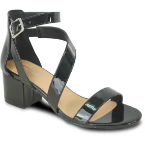 VANGELO Women Sandal DARCIE-53 Heel Party Prom Wedding Sandal Black Patent