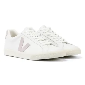 Veja Esplar Leather Women's White/Parme Trainers