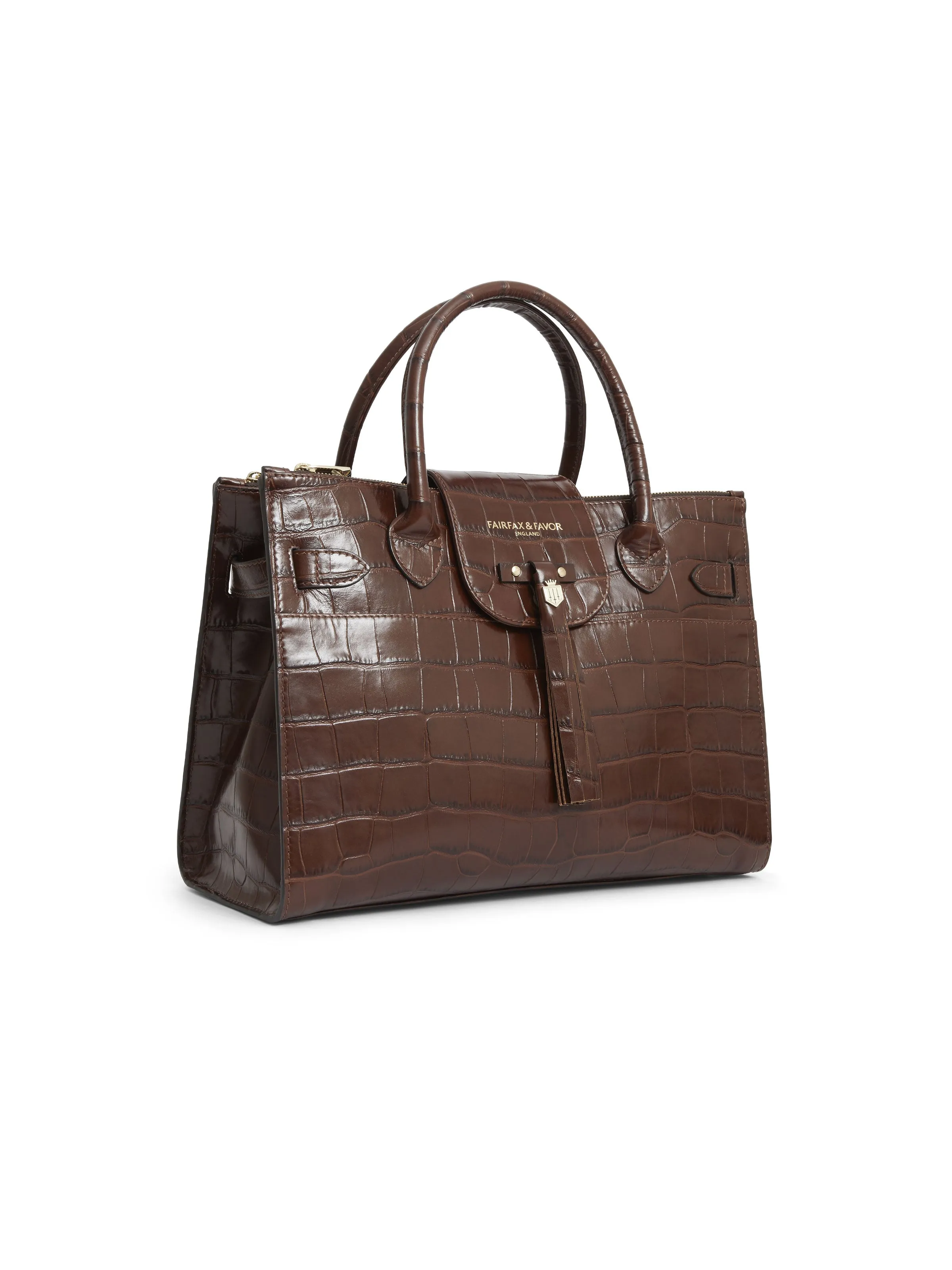 Windsor Work Bag - Conker Croc Leather