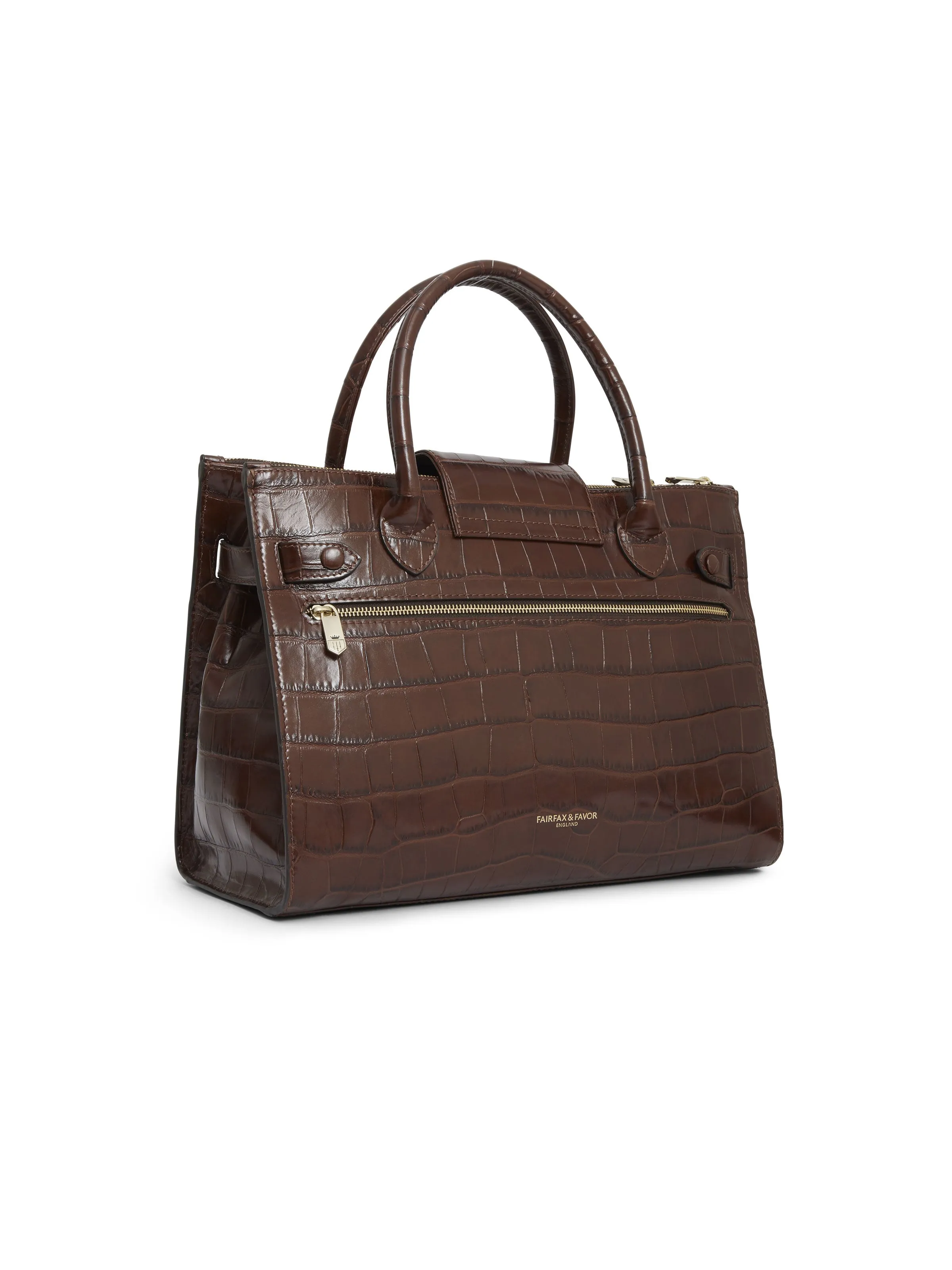 Windsor Work Bag - Conker Croc Leather