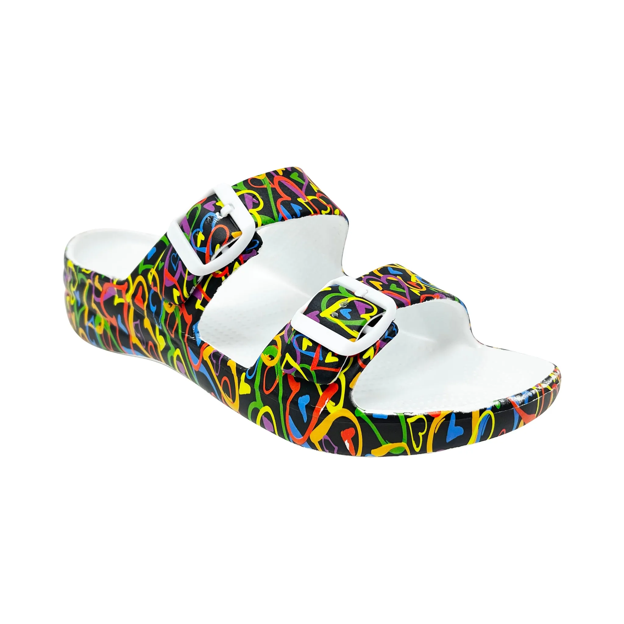 Women's PAW Print Adjustable 2-Strap Sandals