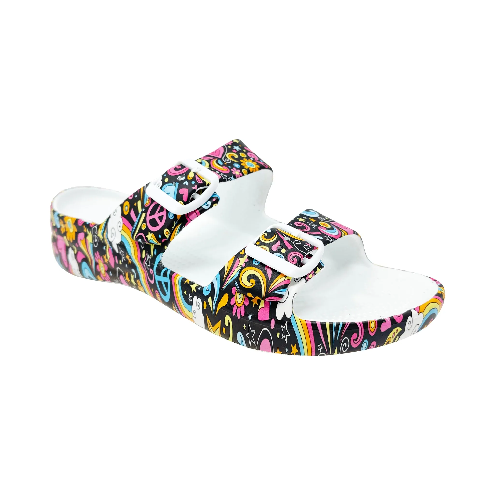 Women's PAW Print Adjustable 2-Strap Sandals