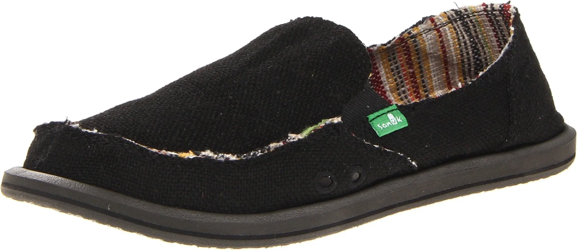 Women's Shoes Sanuk DONNA HEMP Casual Sidewalk Surfers Loafers SWF1160 BLACK