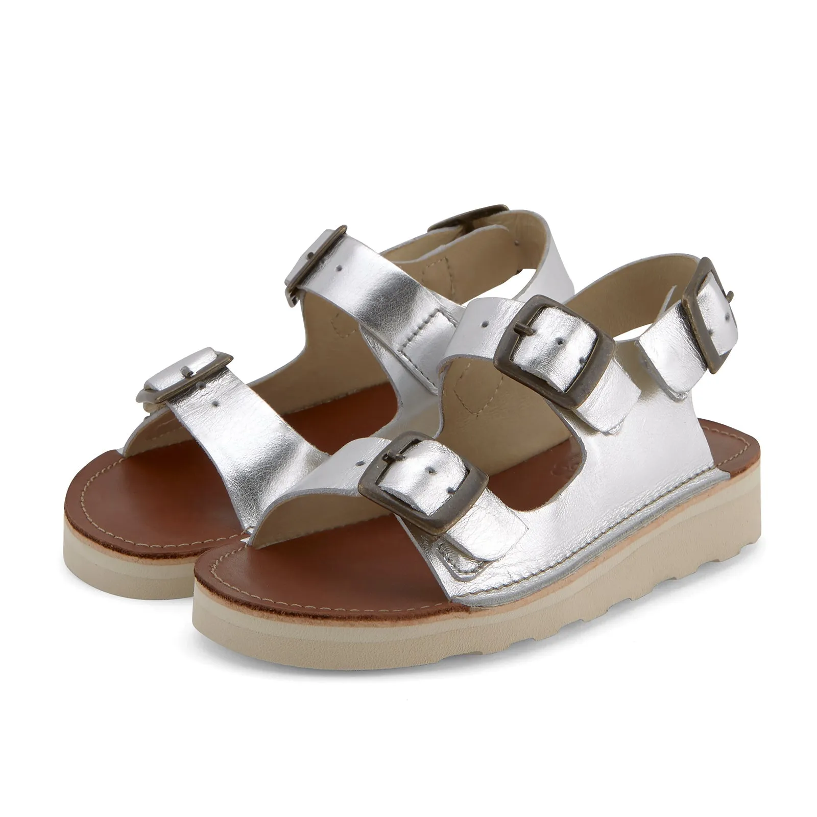 Young Soles Spike Sandals Silver