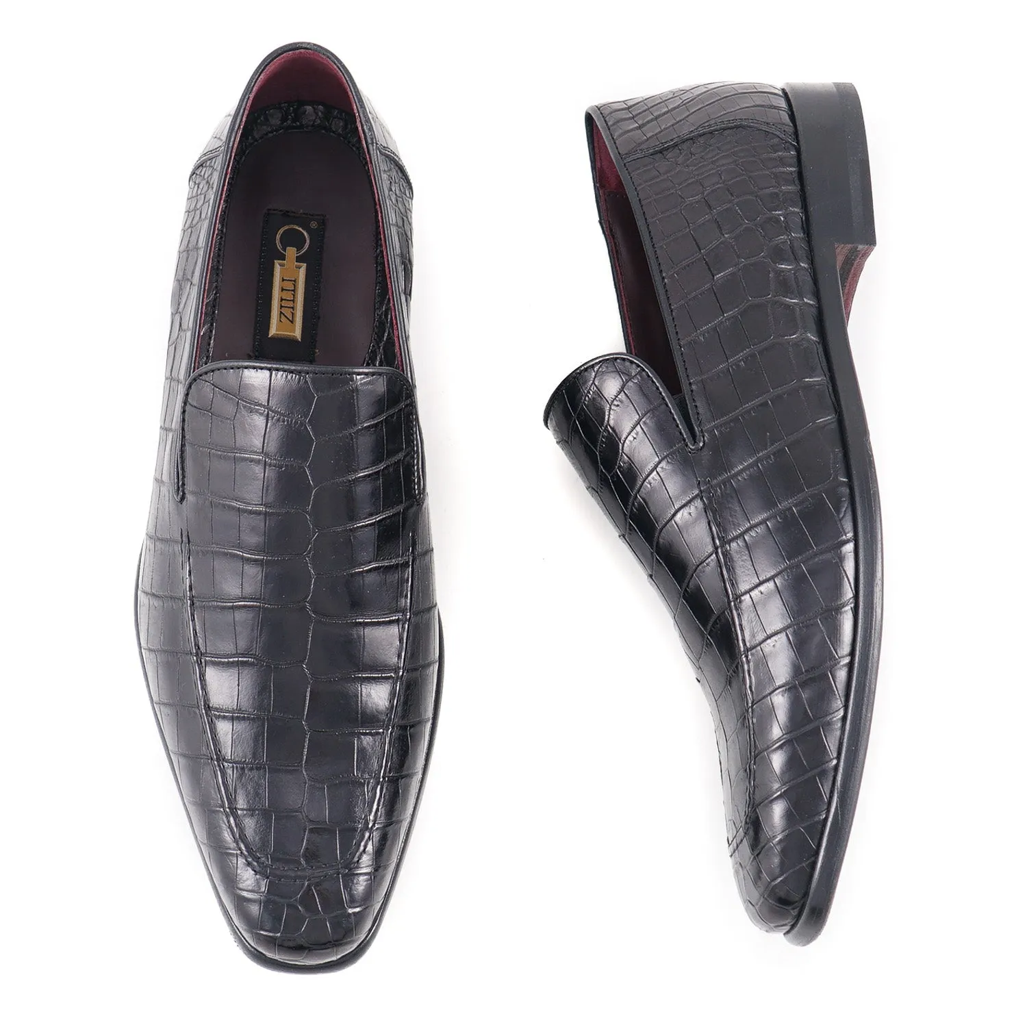 Zilli Black Full Crocodile Loafers