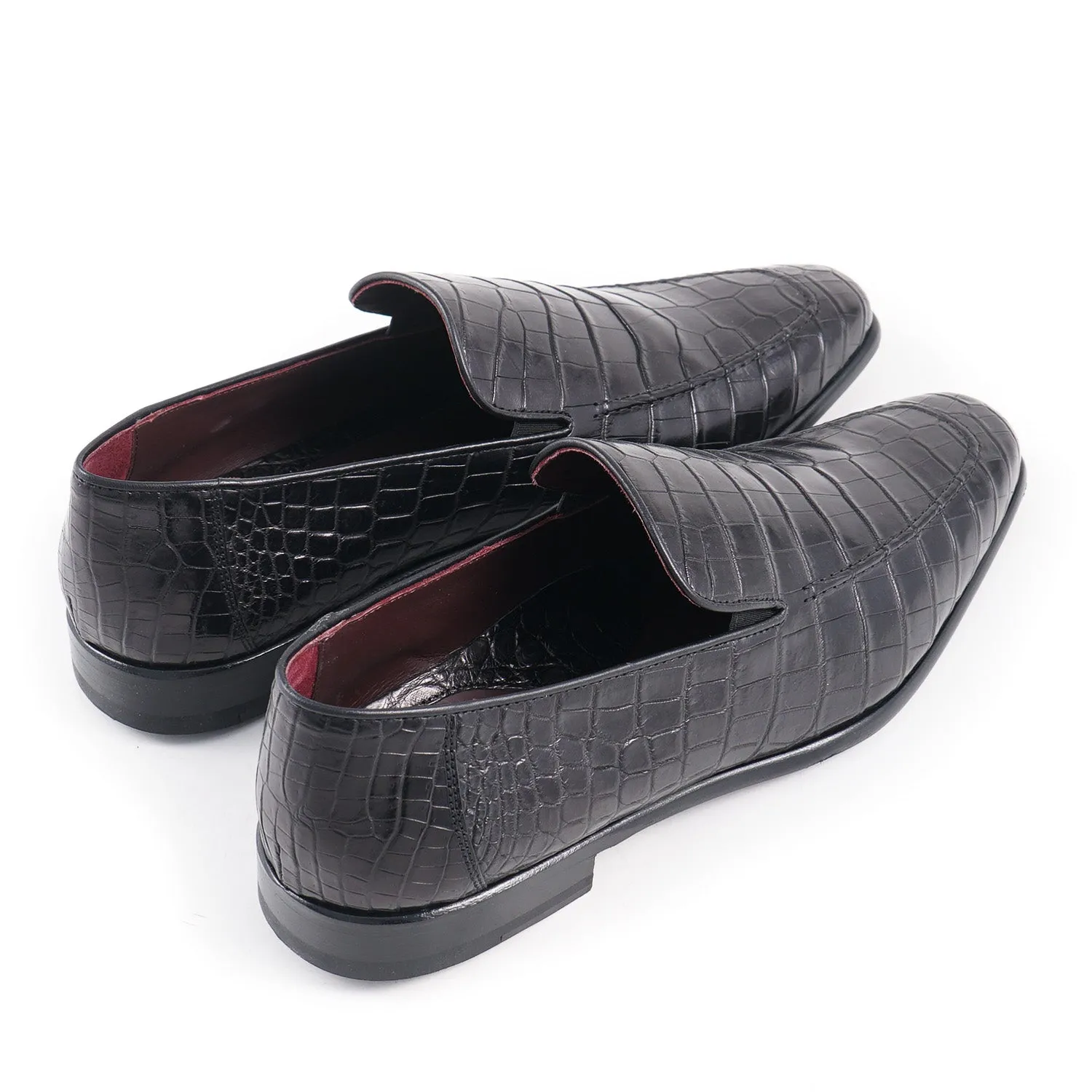 Zilli Black Full Crocodile Loafers